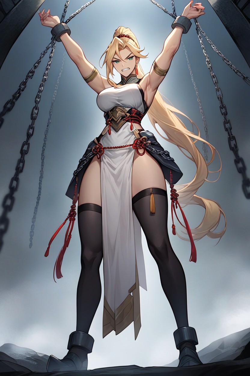 Sidelocks, Large Breast, Skinny Hentai AI Porn
