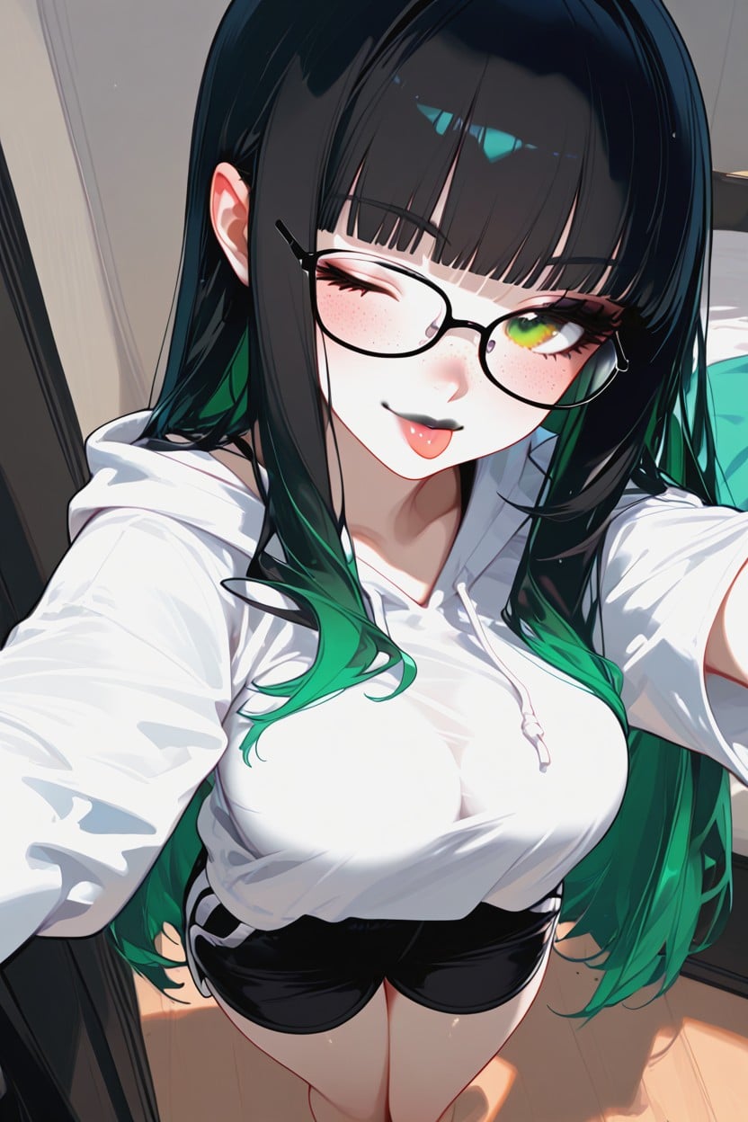 Normal Vulva, Blush, Rounded Breast Hentai AI Porn
