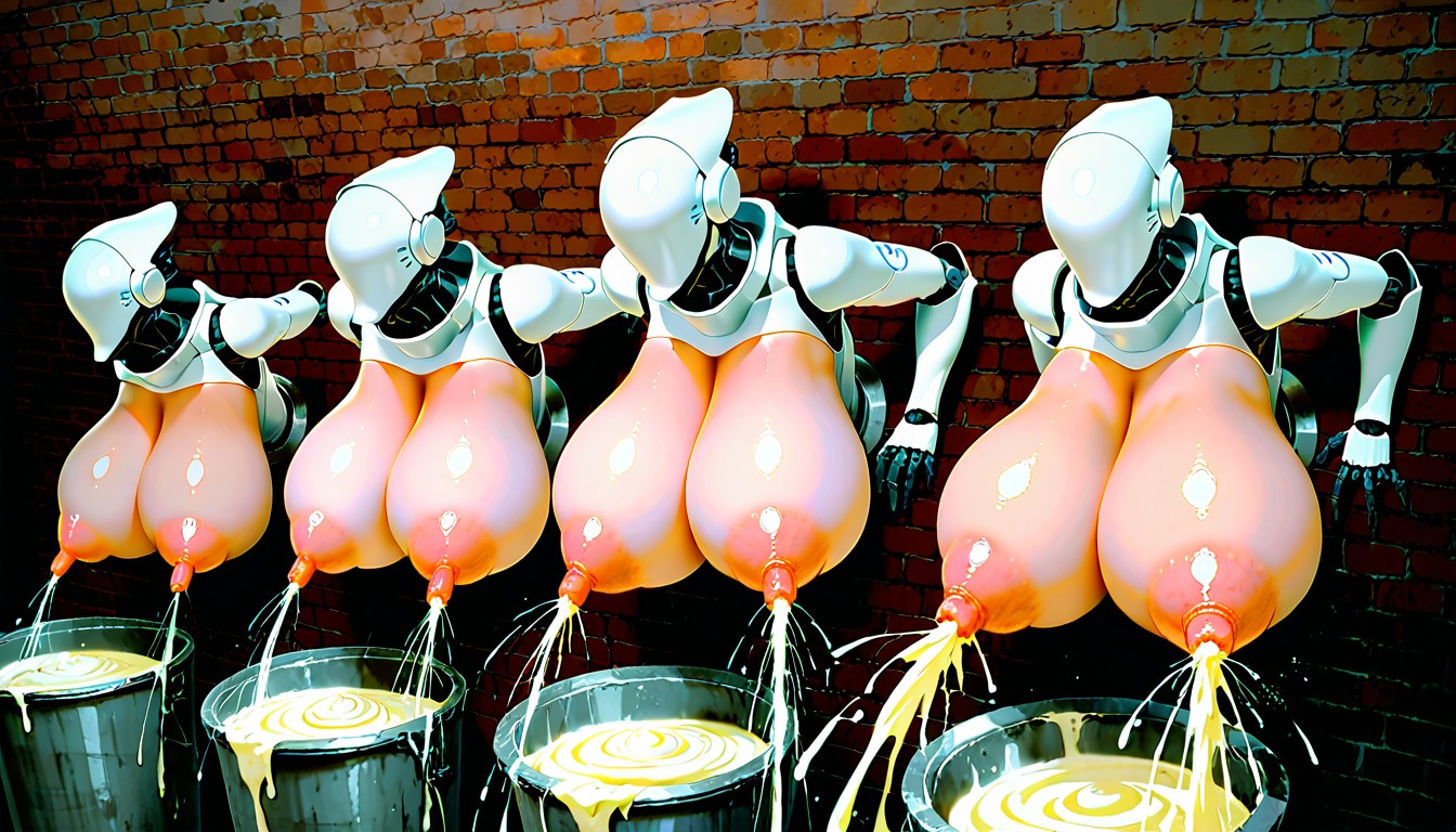 Both Two Breasts Are The Same Size, Breasts Larger Than Surroundings, Dimly Lit Hentai AI Porn