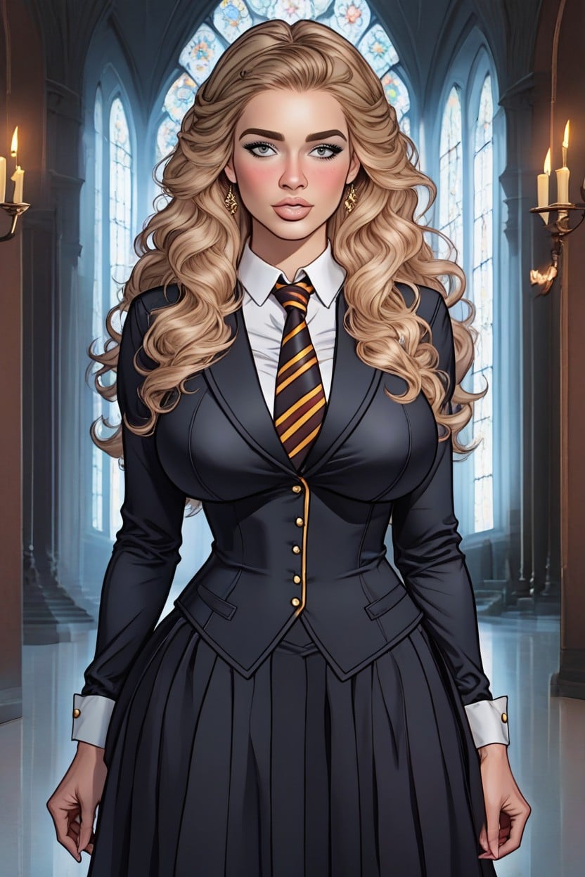 Palace Background, Puffy Lips, Beautiful Face AI Porn