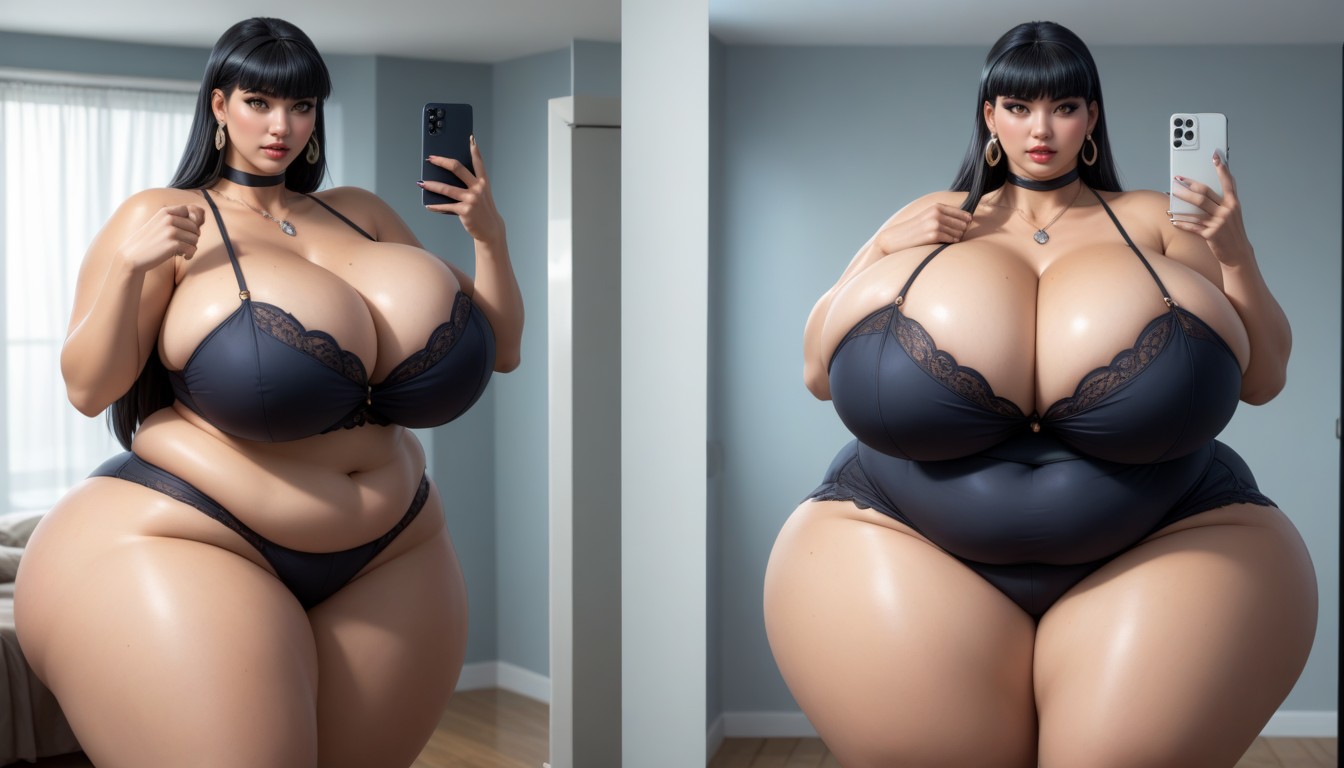 Múltiples Vistas, Muslos Gruesos, The Most Perfect Gargantuan Massively Fat Breasts Expansion Porno BBW IA