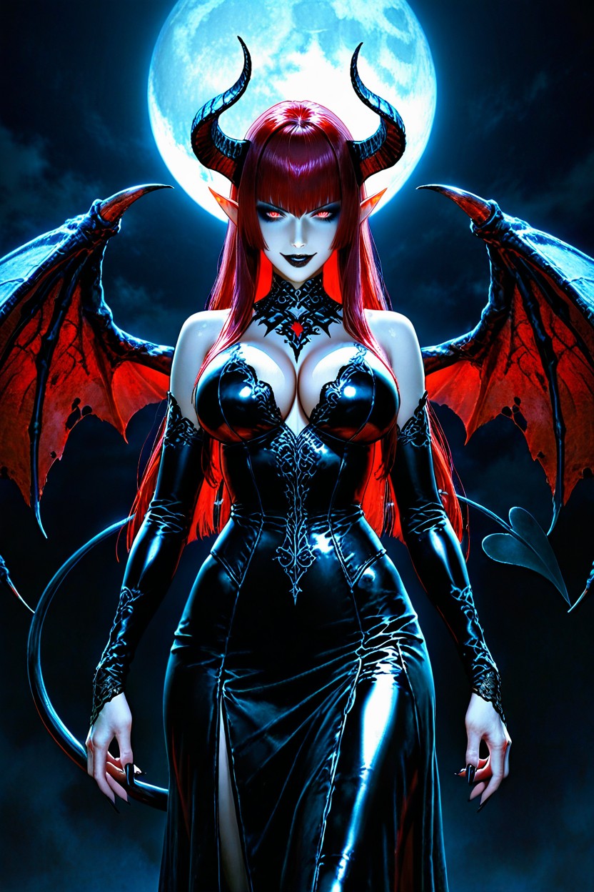 Close Up, Demon Tail, Evil Smile AI Porn