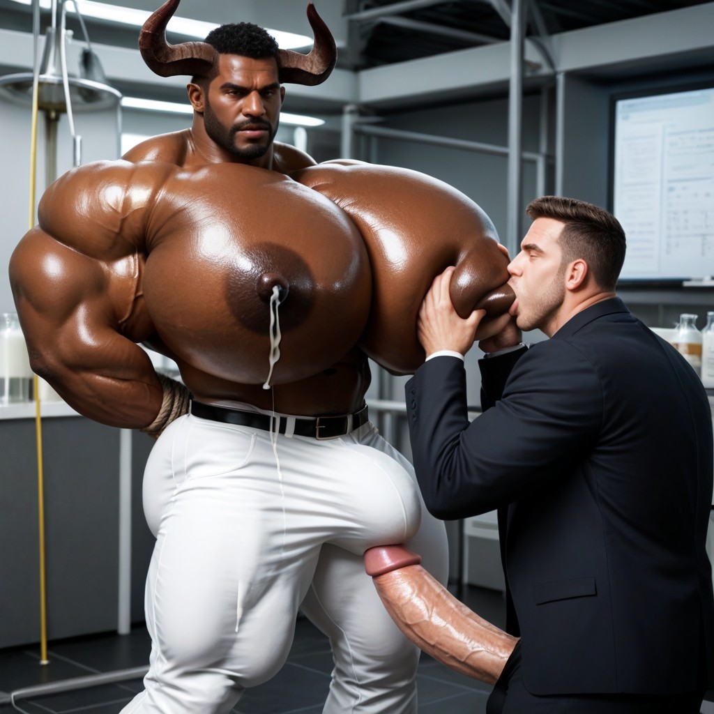 Male Only, Lactation, Oiled Skin AI Gay Porn