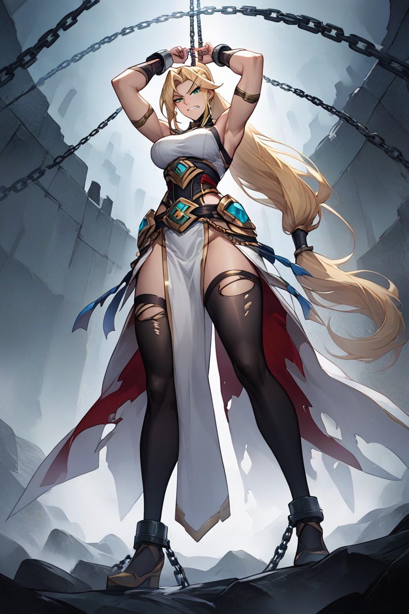 Blonde Hair, Pelvic Curtain, Skinny Hentai AI Porn