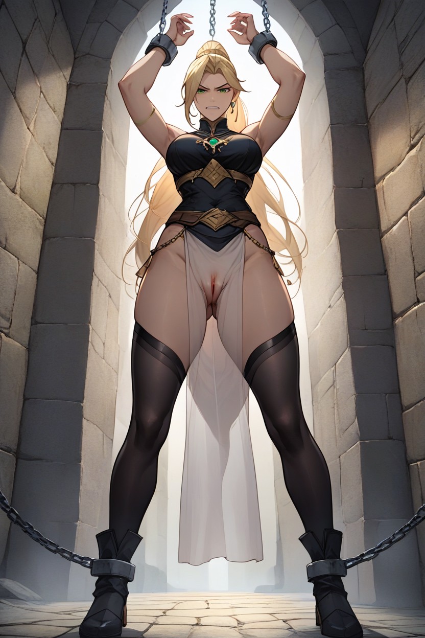 Full Body, Angry Face, Long Hair Hentai AI Porn