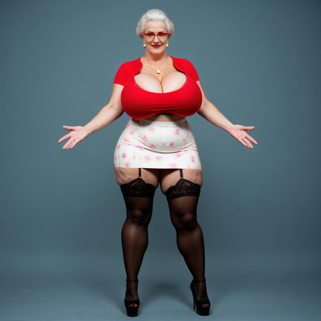 Huge Giant Tits, Front View, Cathy Canuck The Super Milf AI Porn