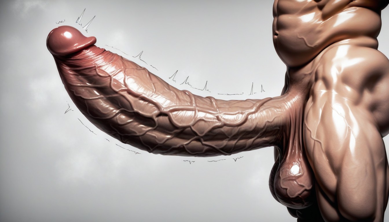 Enormous Thick Juicy Erect Veiny Penis, Intricate Skin Details, Many Detailed Veins AI Porn
