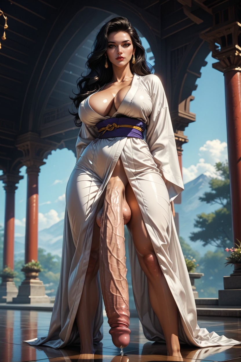 Huge Balls, Palace, Brown Eyes Shemale AI Porn