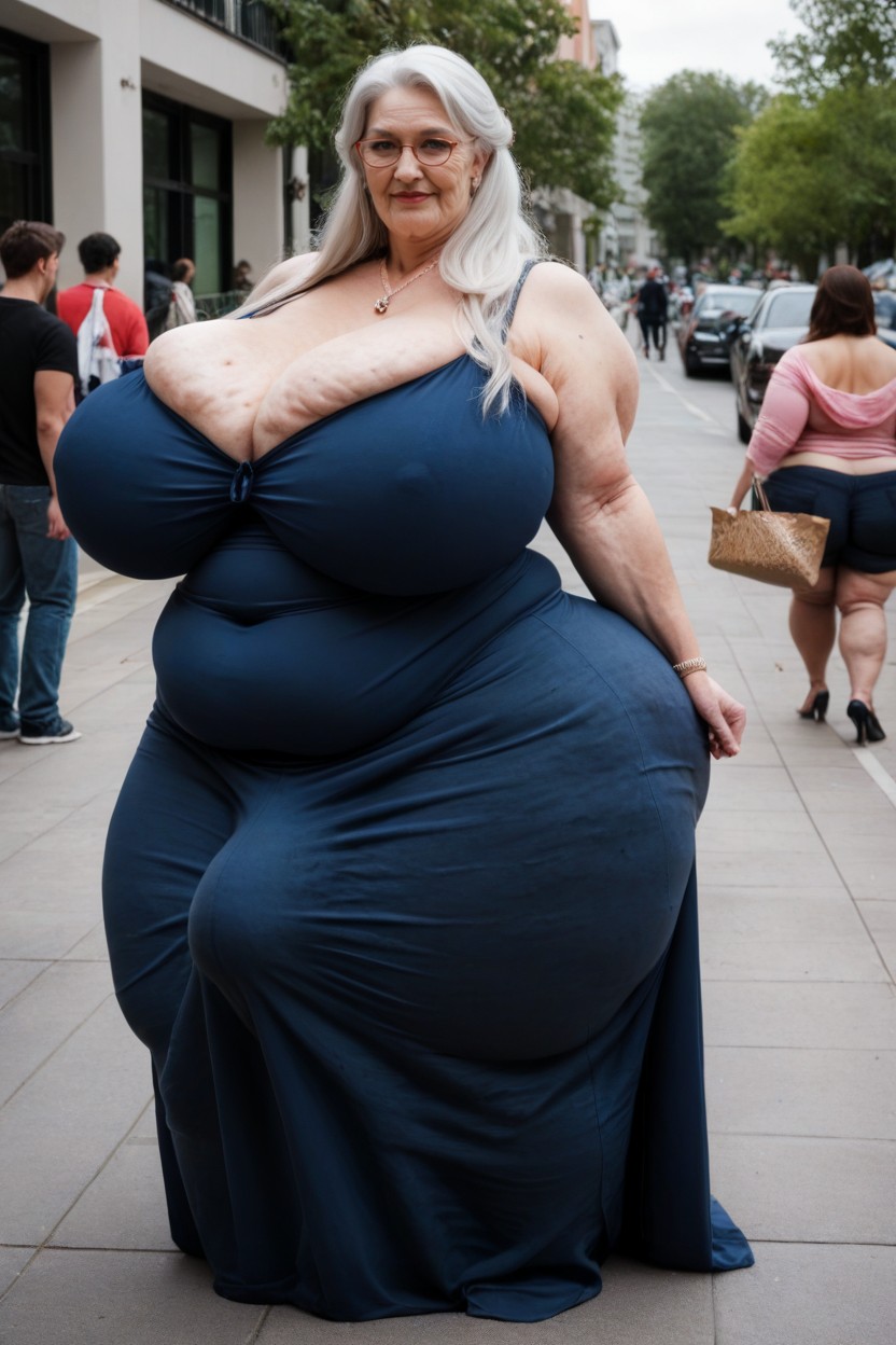 Dress, Mature, Cellulite Skin AI Porn