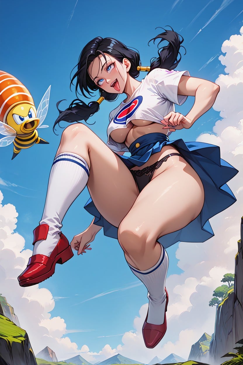 Happy, Anime Colored, Underboob Hentai AI Porn