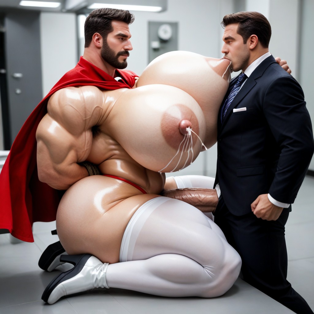Huge Arms, Lactation, Lab AI Gay Porn