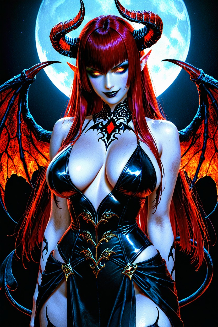 Extremely Waist, Red Hair, Vampire AI Porn