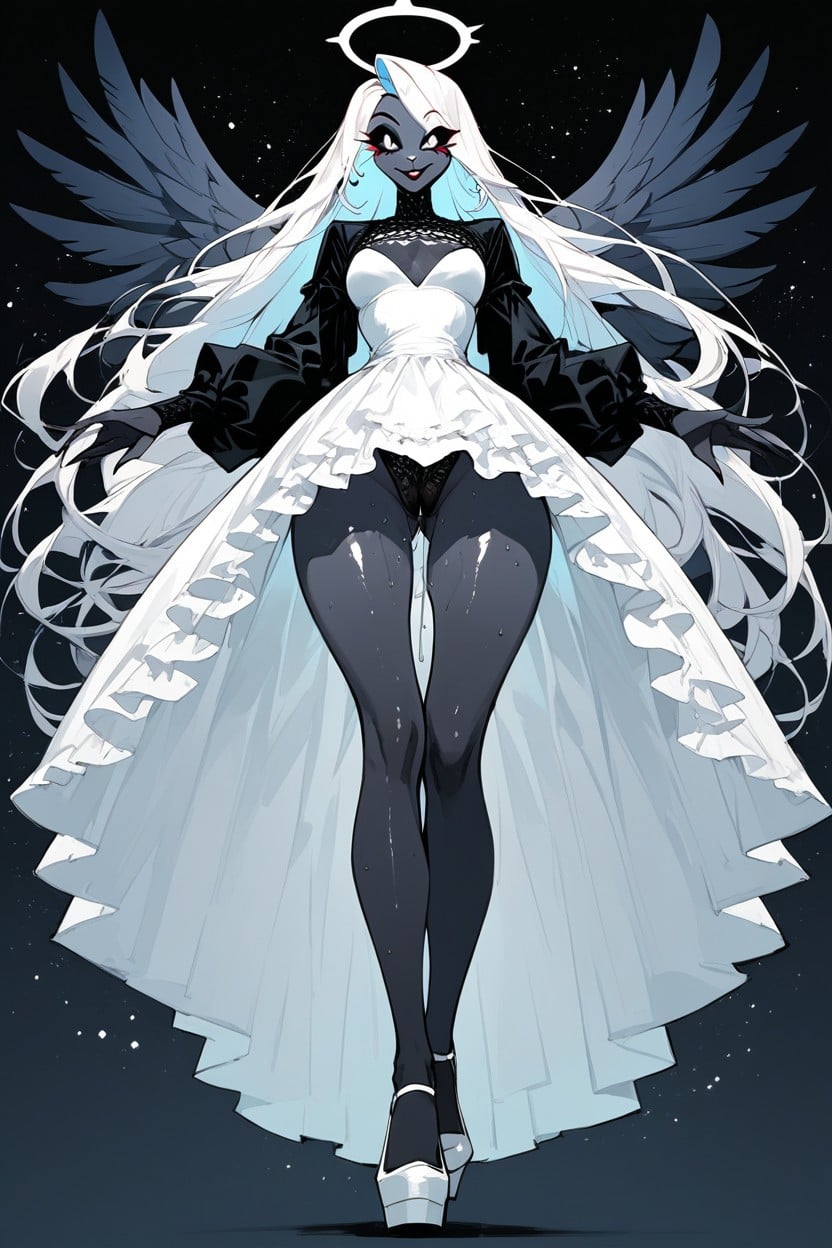 Very Tall, Glowing White Crown, While Fingernails 퍼리 AI 포르노
