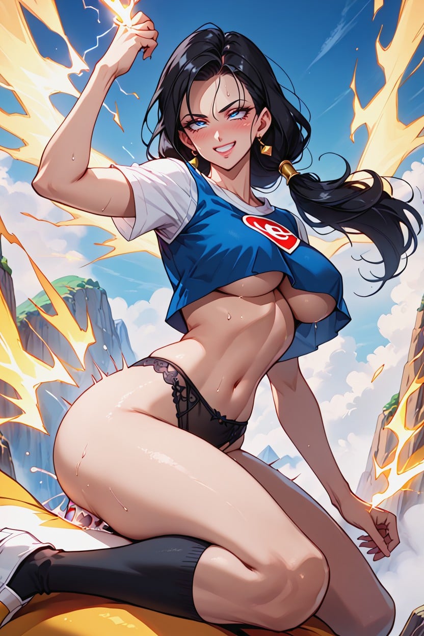Both Are Flying In The Air, Precure Style Eyes, Hourglass Figure Hentai AI Porn