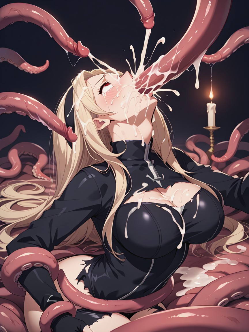 Black Headband, Resigned, Laying On Back Hentai AI Porn
