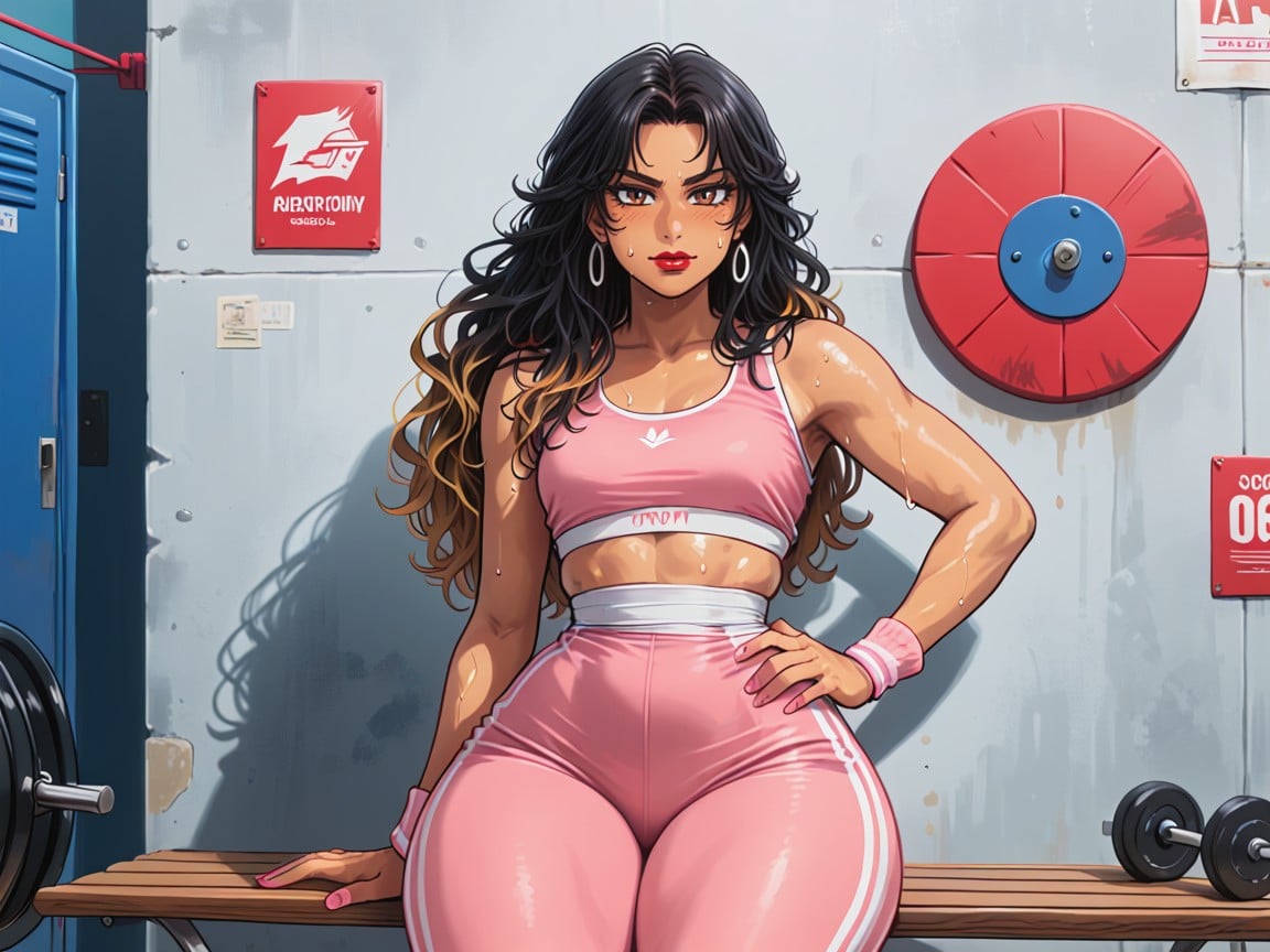 Ultra Detailed, Sweat Highlights, Studio Background Hentai AI Porn