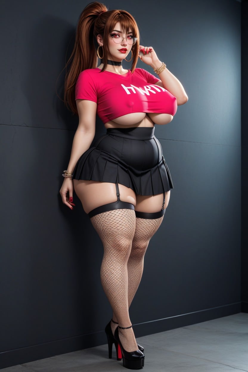 Erika Vampire Woman, Black Choker, Full Body View Porno BBW IA