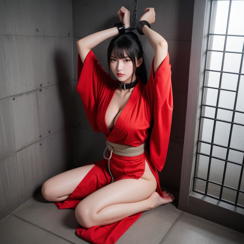 Arms Crossed, Rounded Breast, Detailed Skin Asian AI Porn