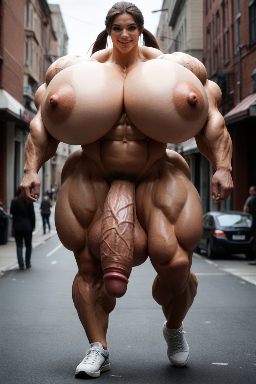 Naked, Ssbbw, Hyper Gigantic Massive Muscles Woman Shemale AI Porn