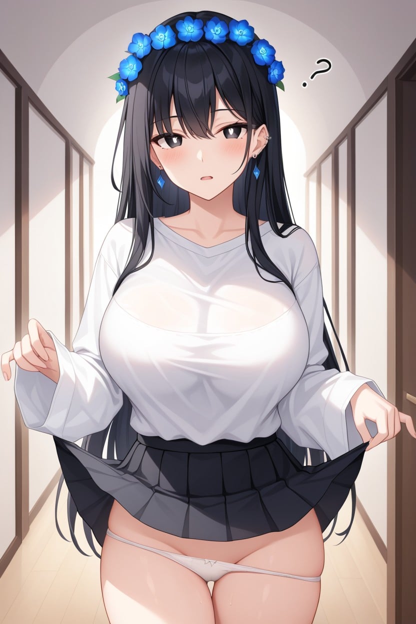 Oversized White Shirt, Glowing Eyes, Oversized White Shirt Hentai AI Porn