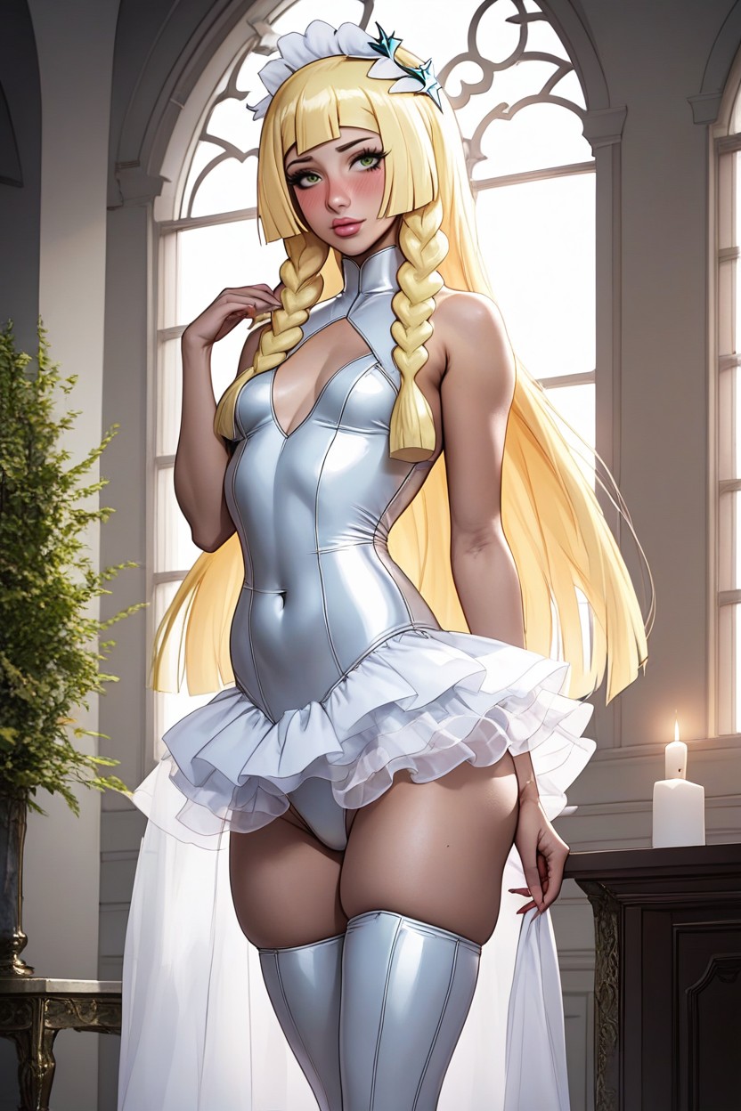 Cosplay, Small Breasts, Skintight Swimsuit AI Porn