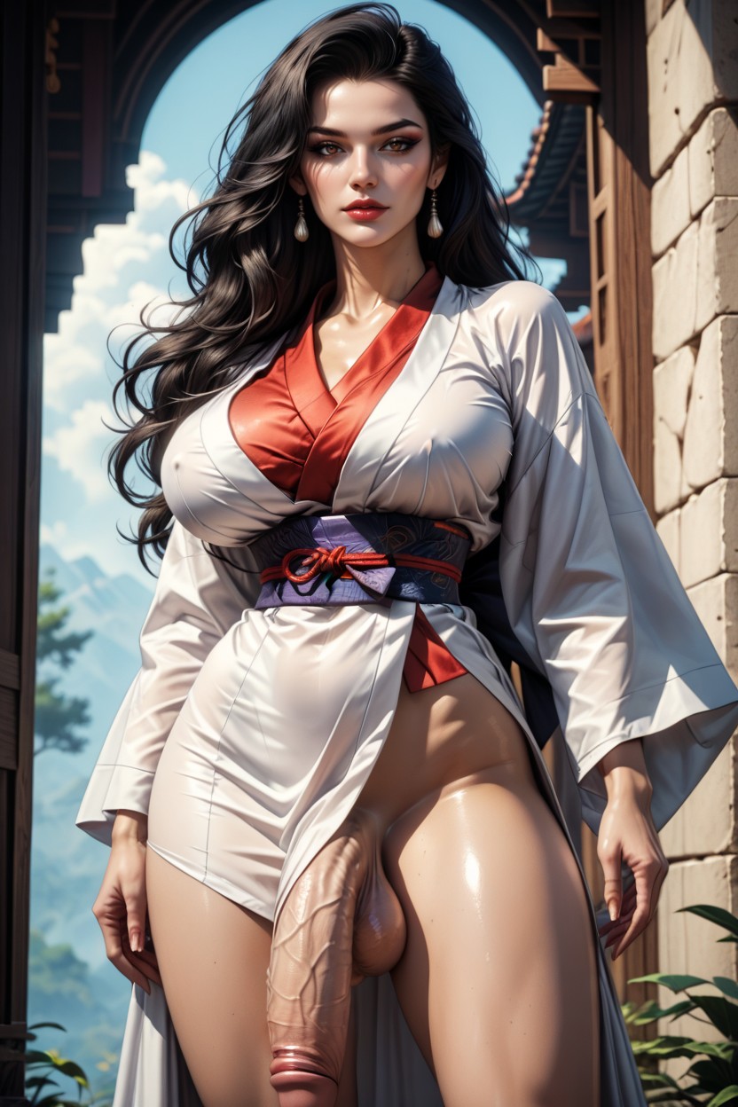 Long Length, Futanari, Thighs Exposed Shemale AI Porn