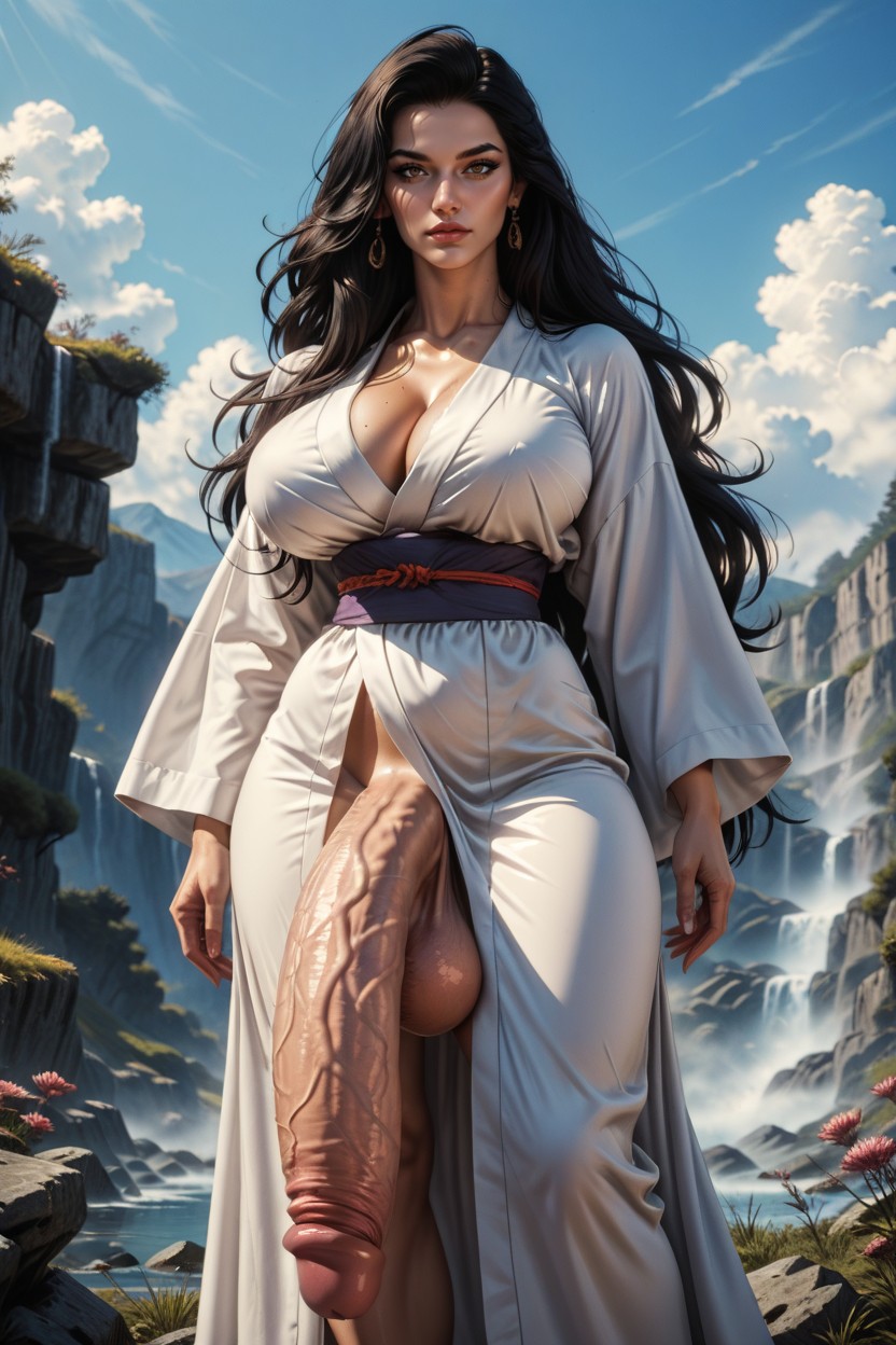Long Length, Detailed Penis, Large Nipples Shemale AI Porn