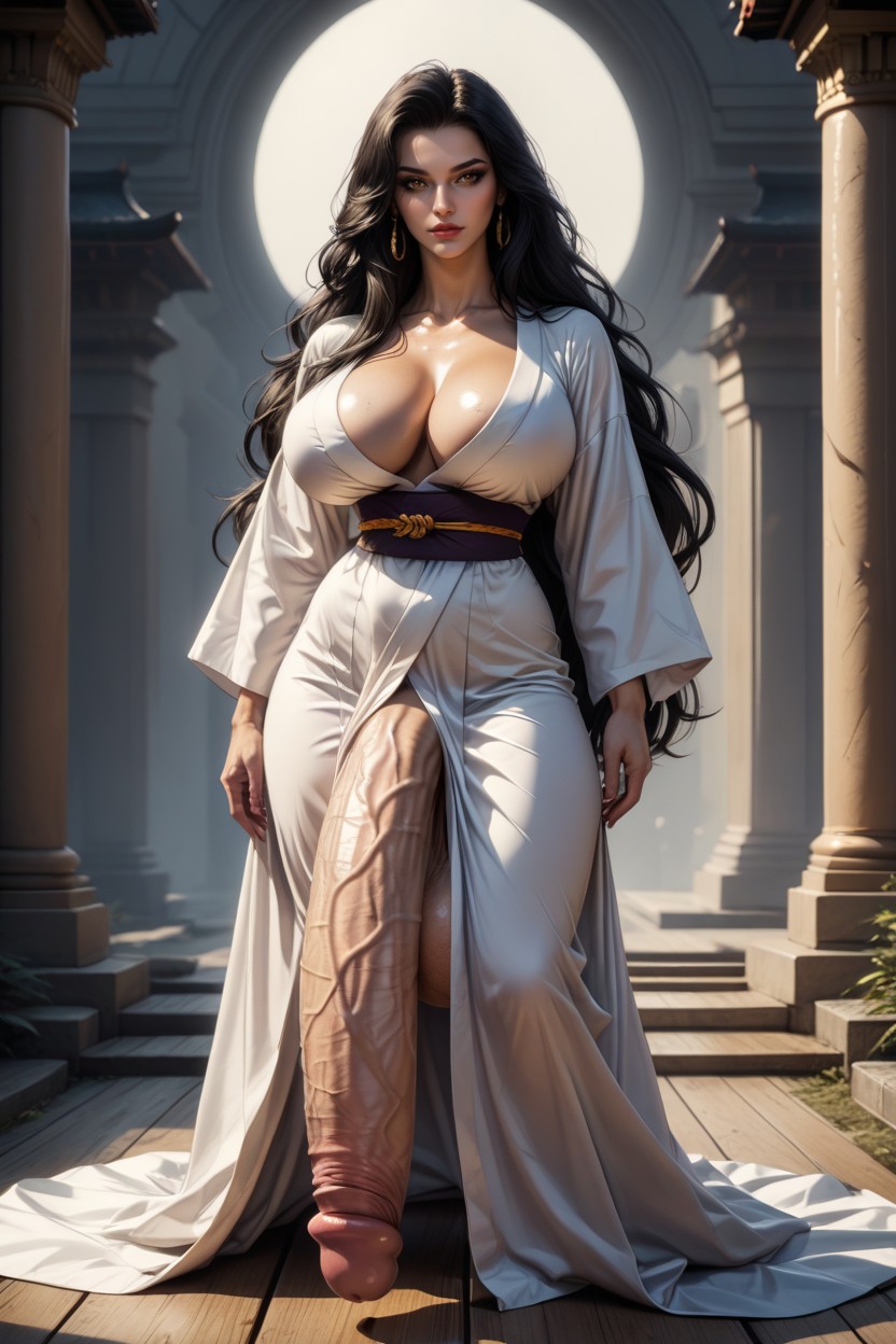 Bare Breasts, Super Colossal Giant Cock, Hair To The Ground Shemale AI Porn