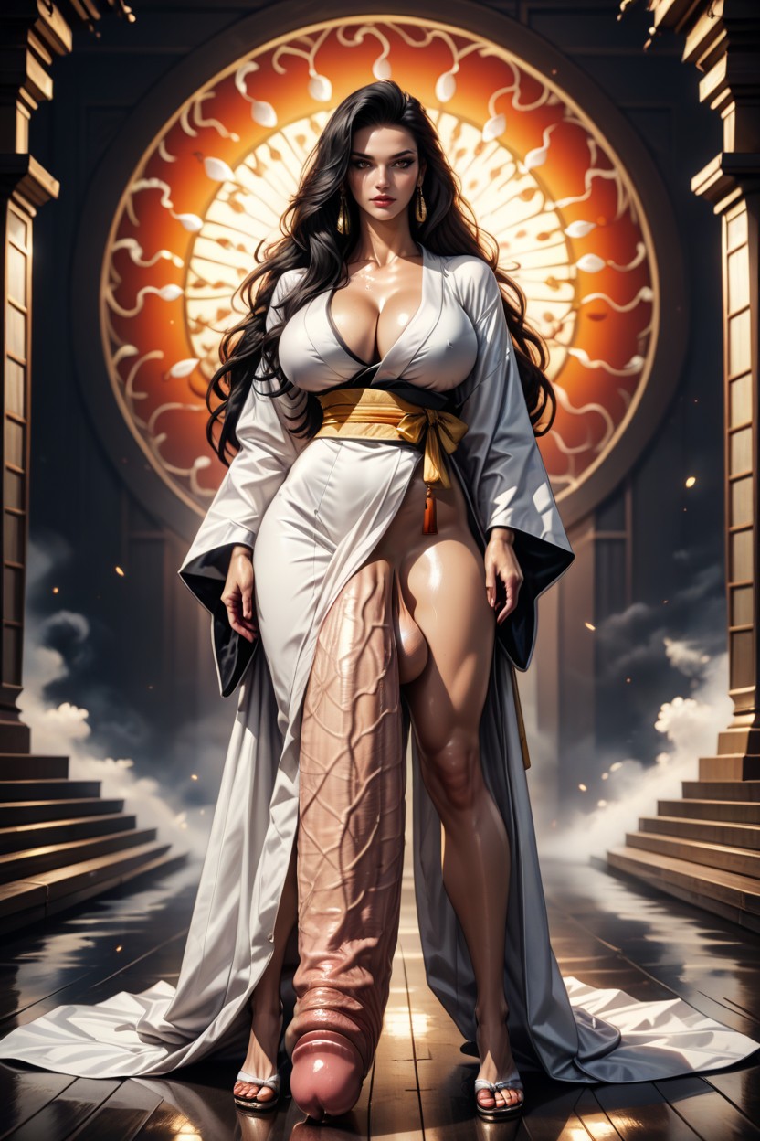 Large Nipples, The Penis Touches The Floor, Full Body Shemale AI Porn
