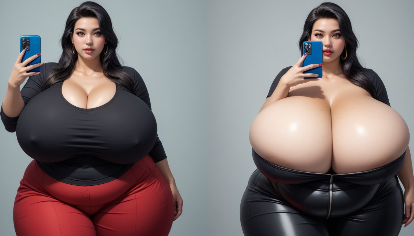 Hyper Ultra Mega Fat Ass, The Most Perfect Face, The Most Perfect Gargantuan Massively Fat Breasts Expansion BBW AI Porn