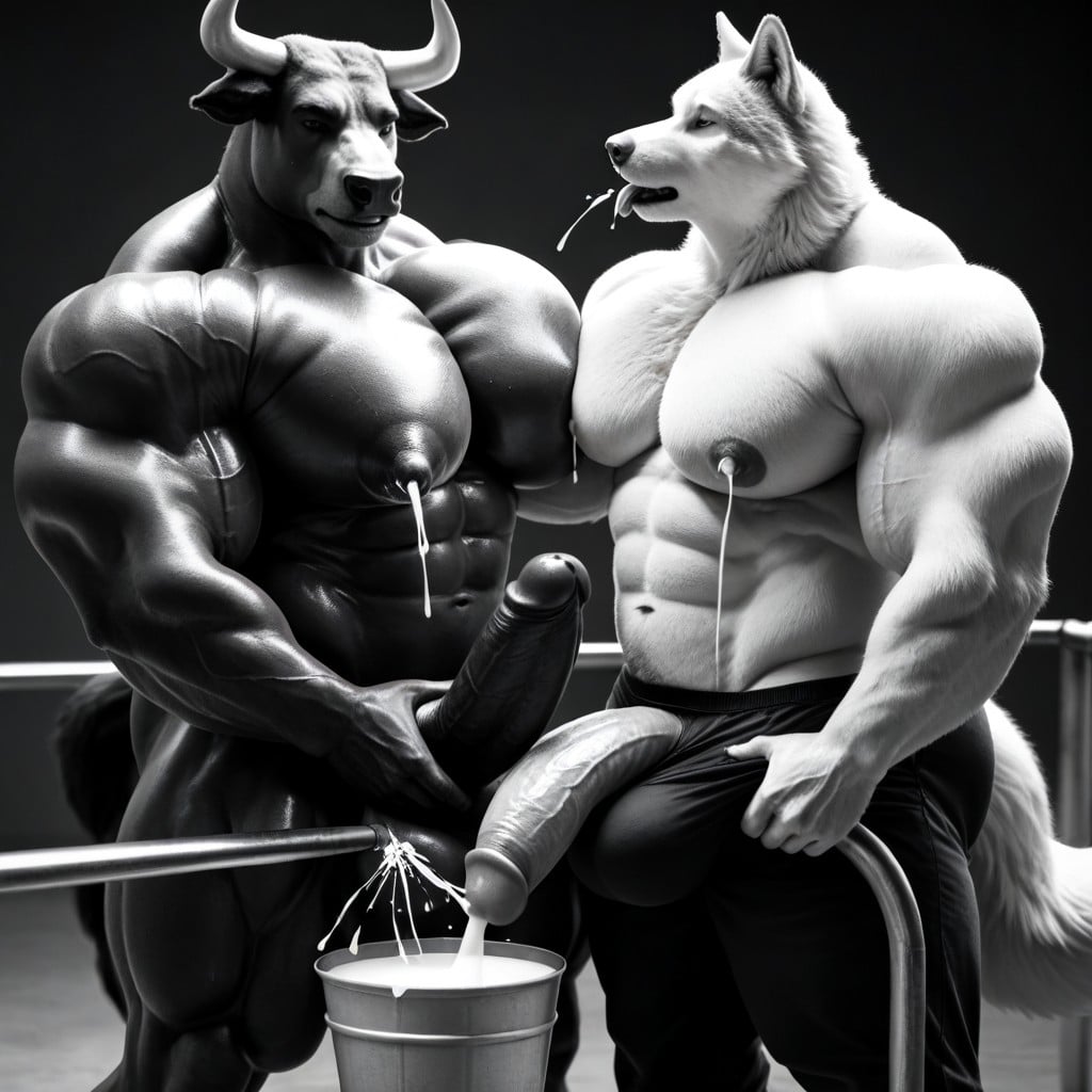 Black And White Furgay Porn, Black Skin, Groping Nipple AI Gay Porn
