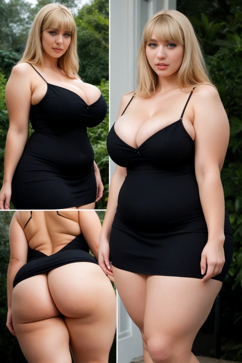 Light Blonde Hair, Bottom Heavy, Big Nose AI Porn
