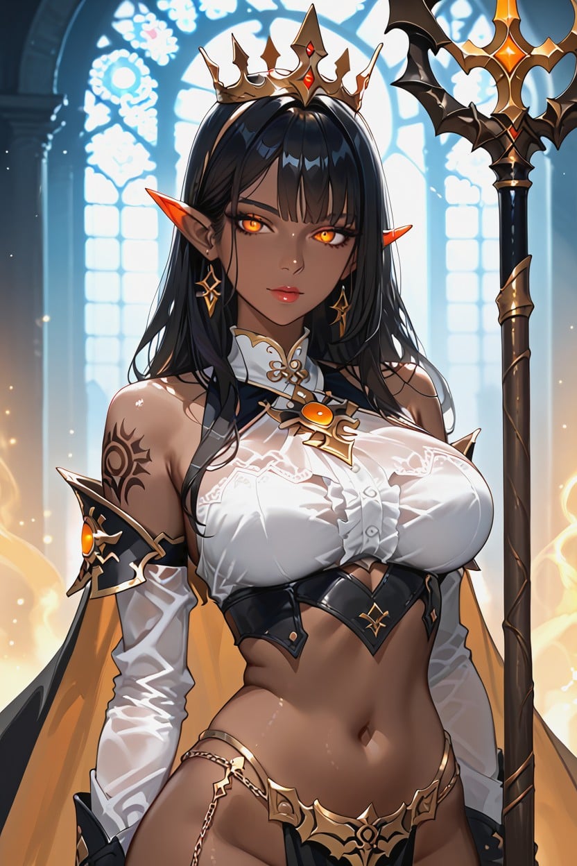 Olga Discordia From Kuroinu Series, Arrogant, Orange Eyes Hentai AI Porn