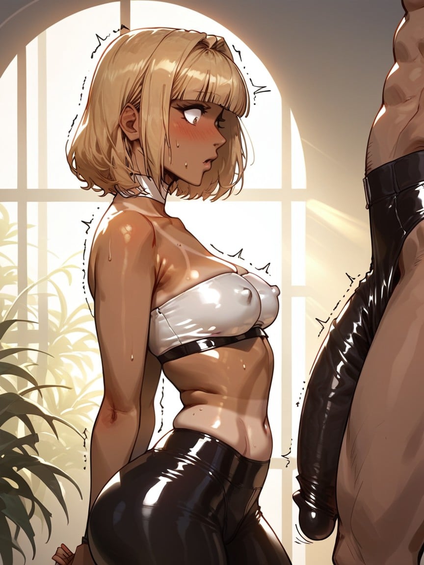 Wide Eyes, 18+, Perfect Tanned Skin Hentai AI Porn