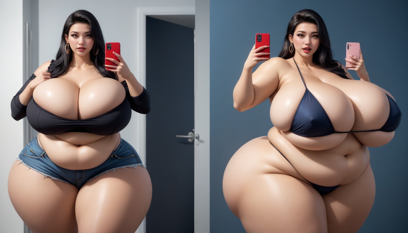 Thick Thighs, The Most Perfect Gargantuan Massively Fat Breasts Expansion, Hyper Ultra Mega Fat Ass BBW AI Porn