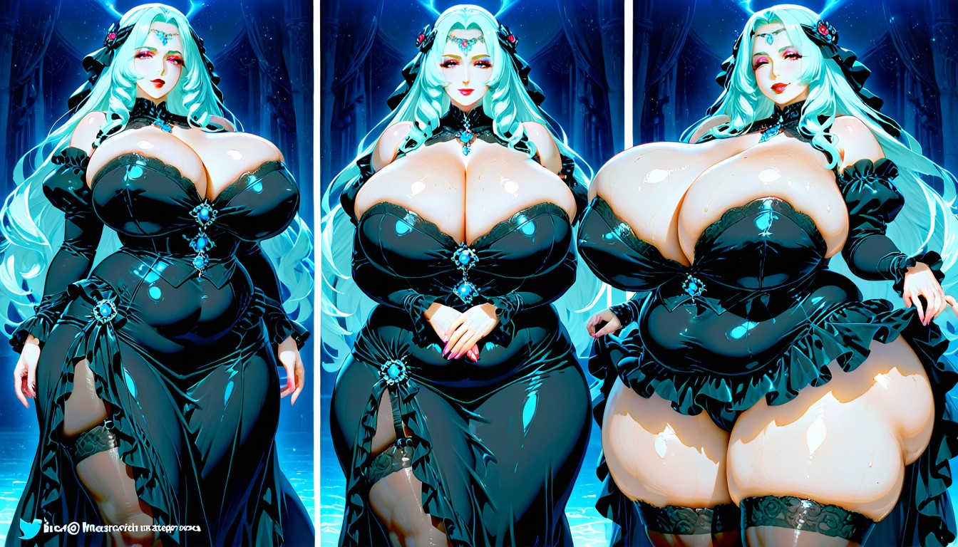 Cleavage, Ssbbw, The Most Mega Ultra Hyper Enlarging Ultra Fat Boobs Expansion Hentai AI Porn