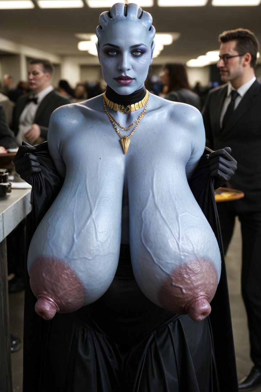 Veiny Breasts, Side Parting, Golden Award Winning Work AI Porn