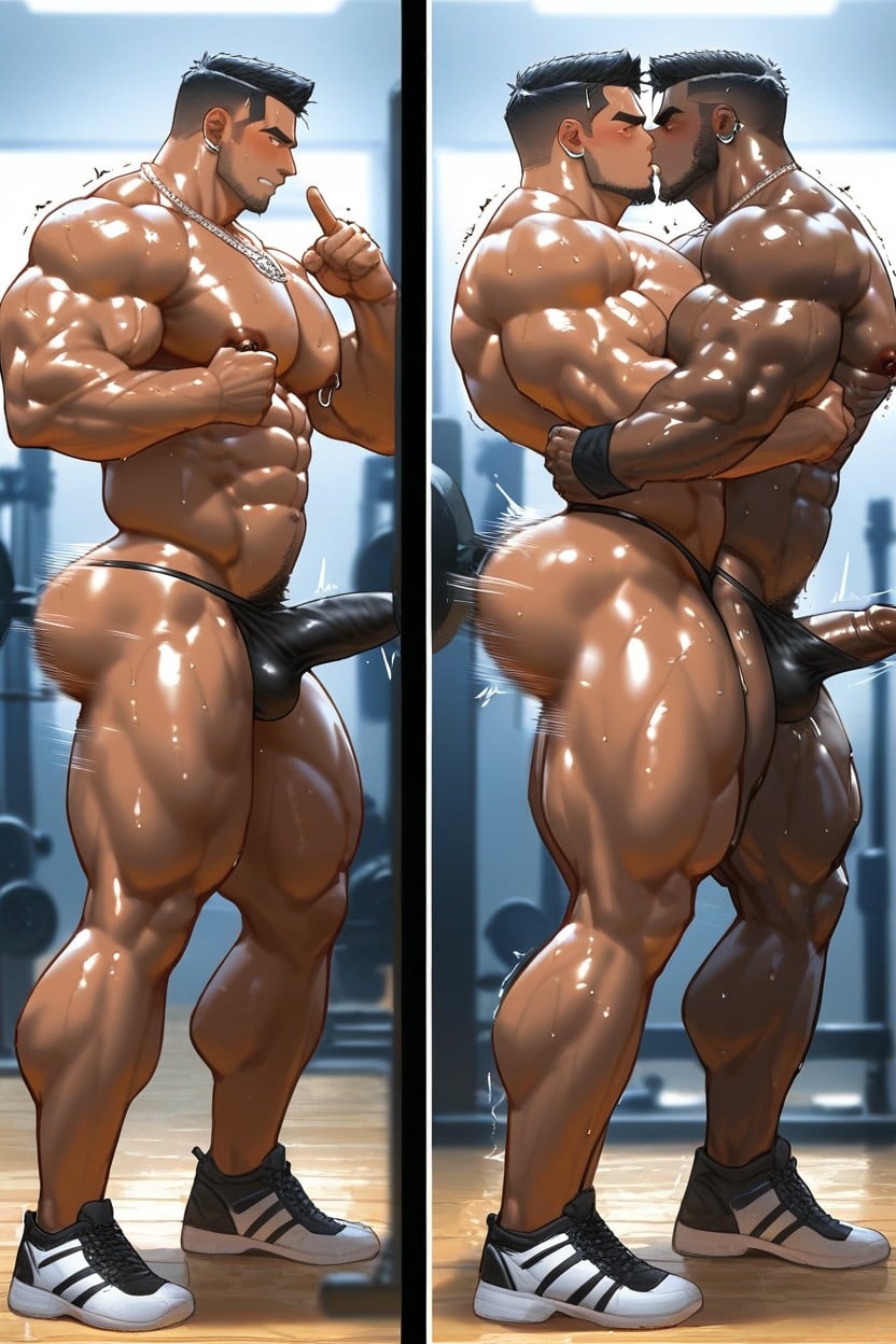 Under Armour, Forcibly, Nipple Pierced AI Gay Porn