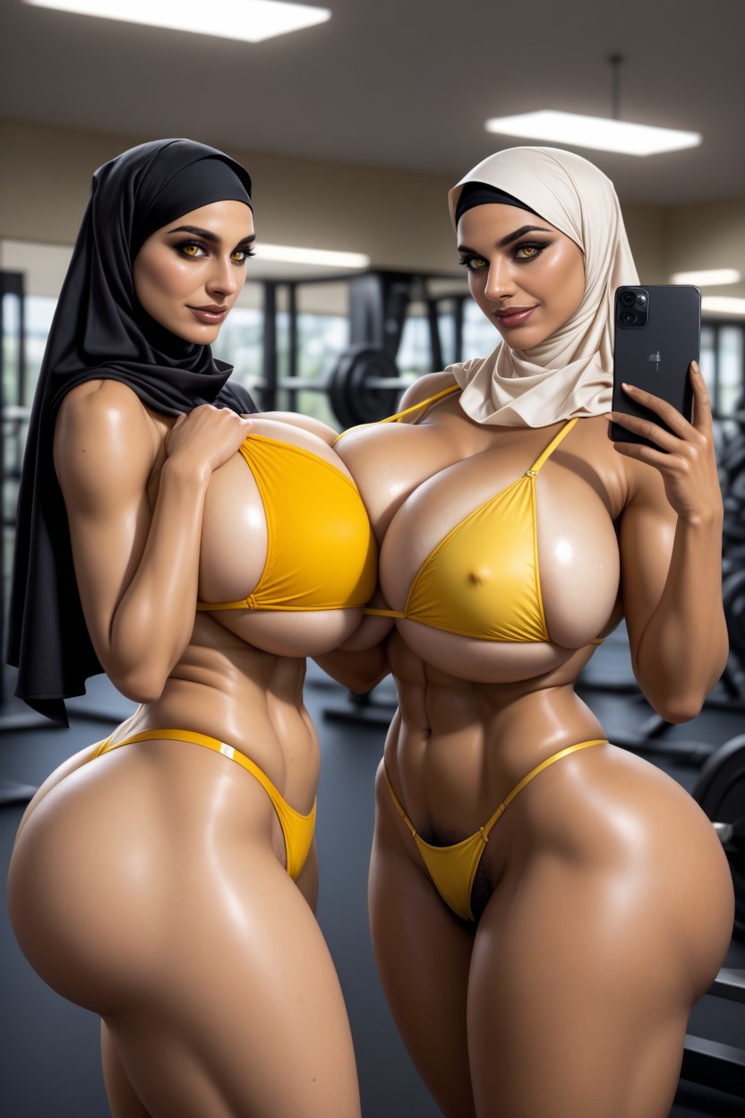 Hijab, Gigantic Breasts, 50+ Hentai AI Porn