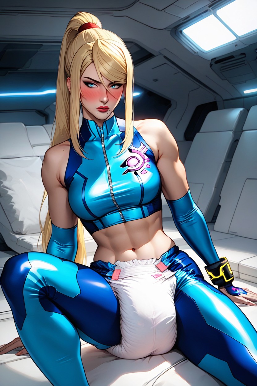 Hourglass Body, Small Breasts, Latex Samus Top AI Porn