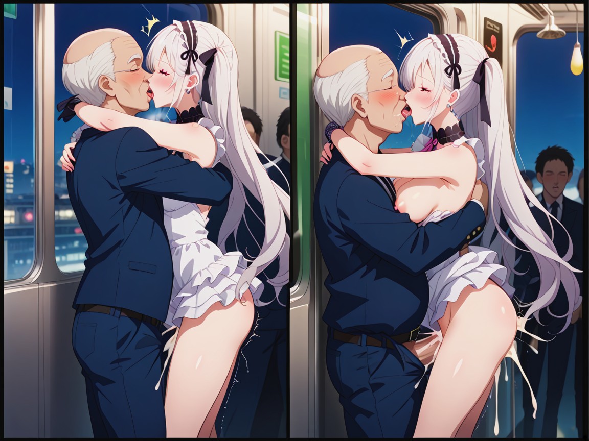 Hug, Comic Border, Extreme Thick Massive Cock Hentai AI Porn