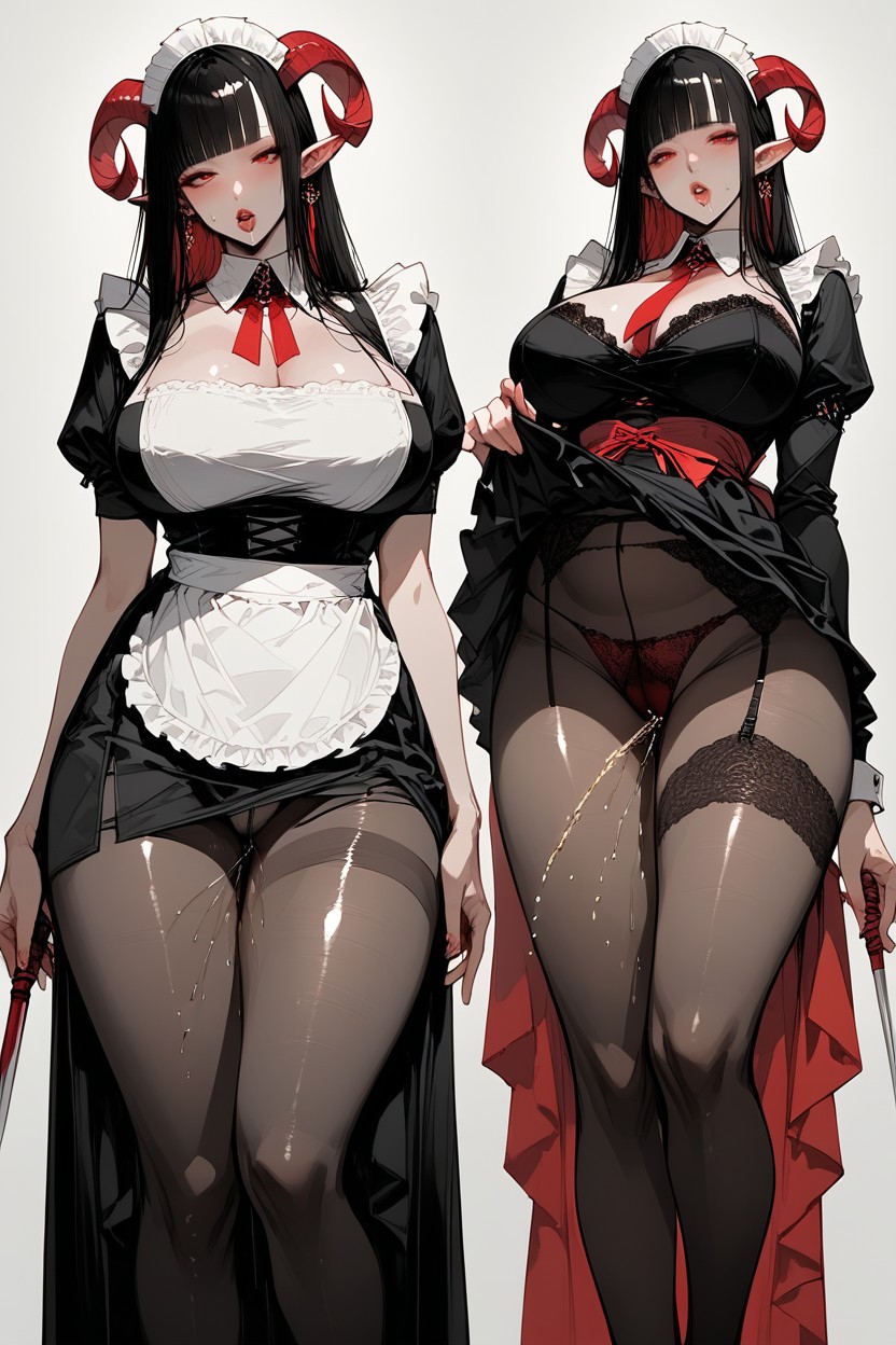 Standing, Detailed, Perfect Waist Hentai AI Porn