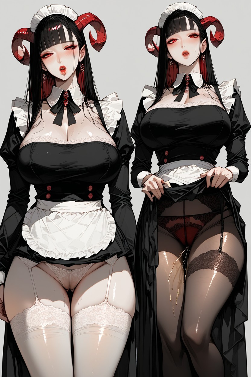 Multiple Views, See Through Clothes, Lifting Skirt Hentai AI Porn