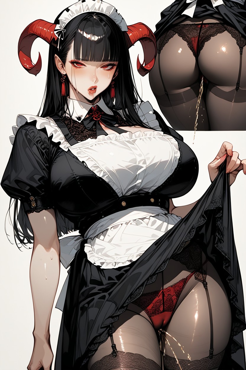 Garter Belt, No Extra Fingers, Chestnut Lips Hentai AI Porn