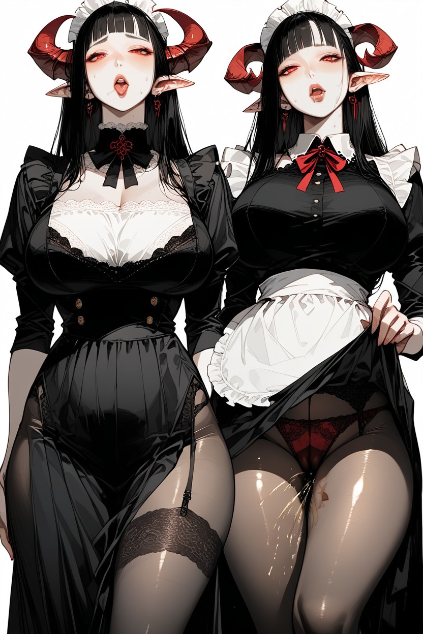 No Extra Fingers, Thick, Maid Skirt Hentai AI Porn