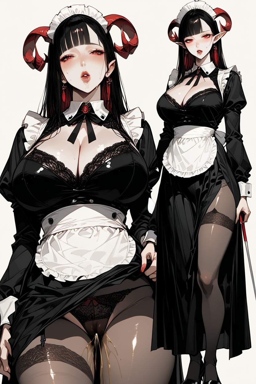 Thigh Up, Long Skirt, Elf Hentai AI Porn