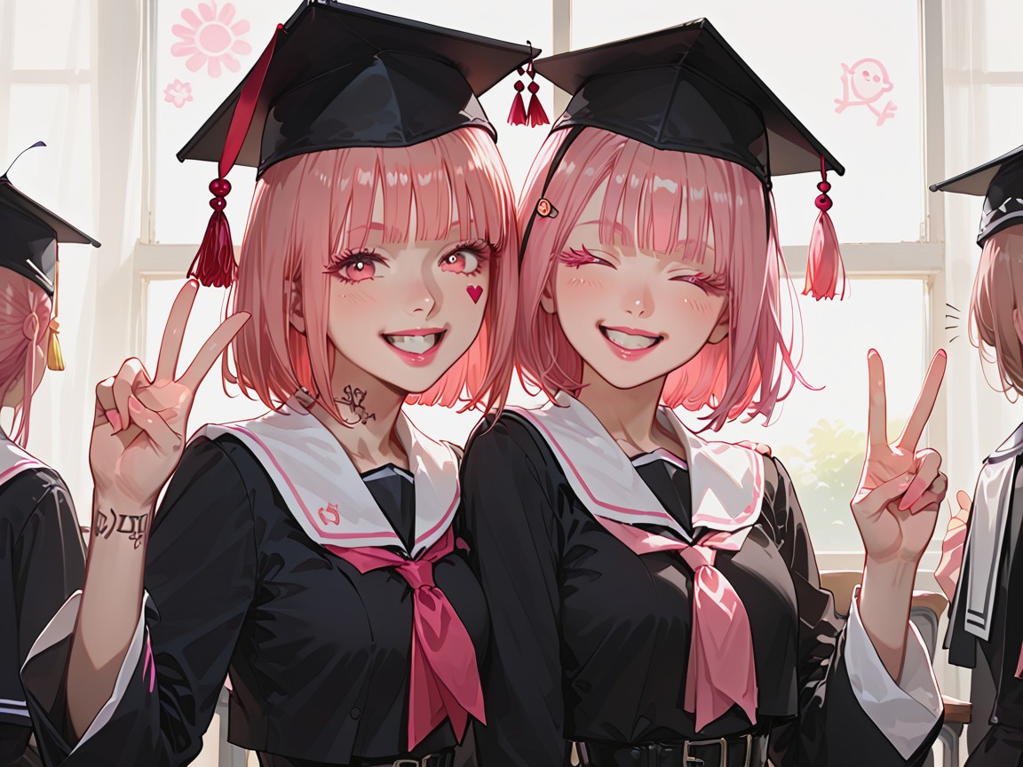 Happy, Action Shot, Anime Style AI Porn