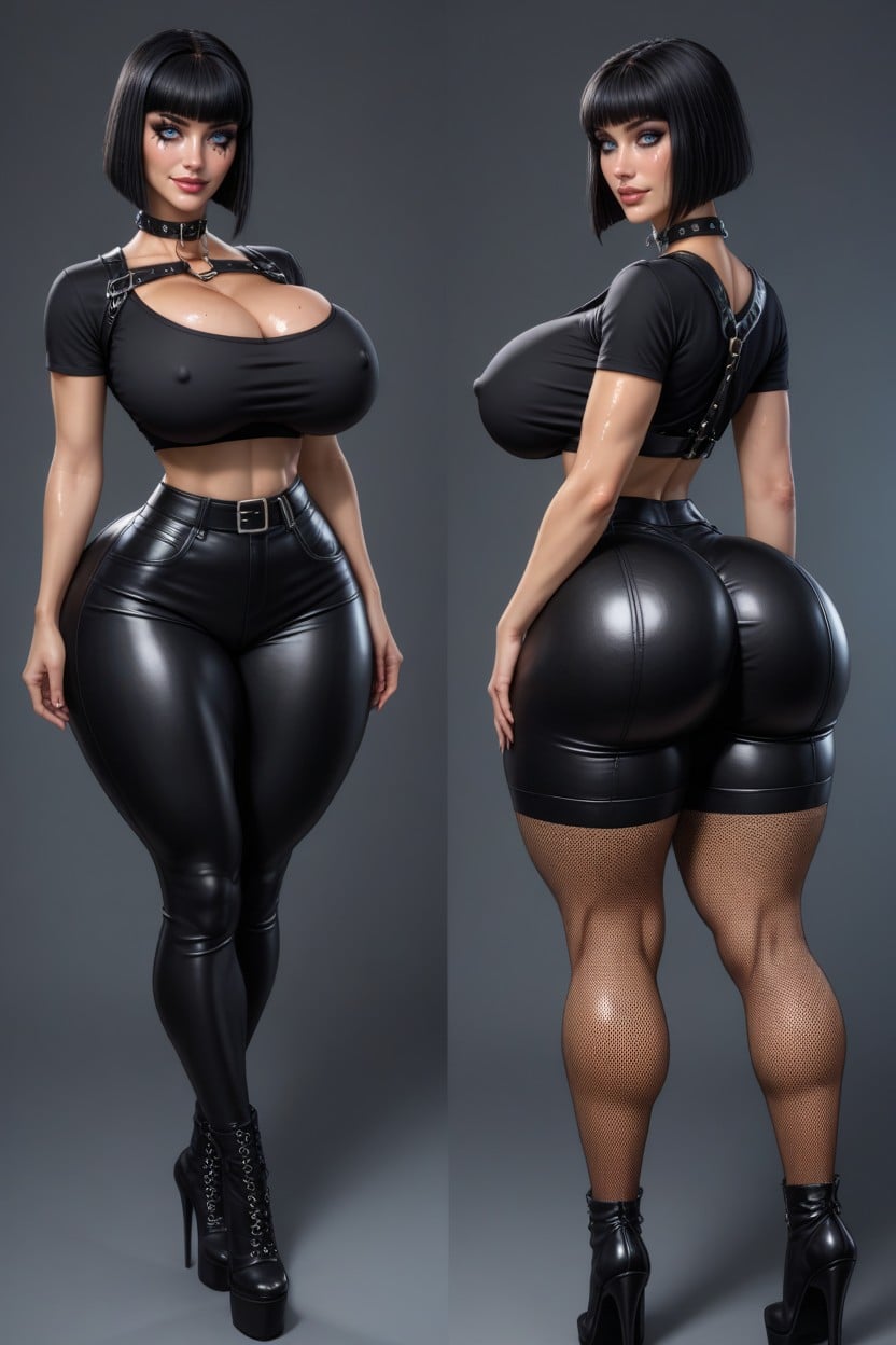 Harness Belts, Massive Breast, Natural Saggy Tits AI Porn