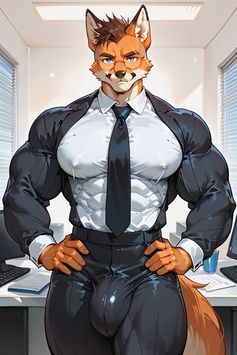 Pecs, Waist, Muscle Growth Furry AI Porn
