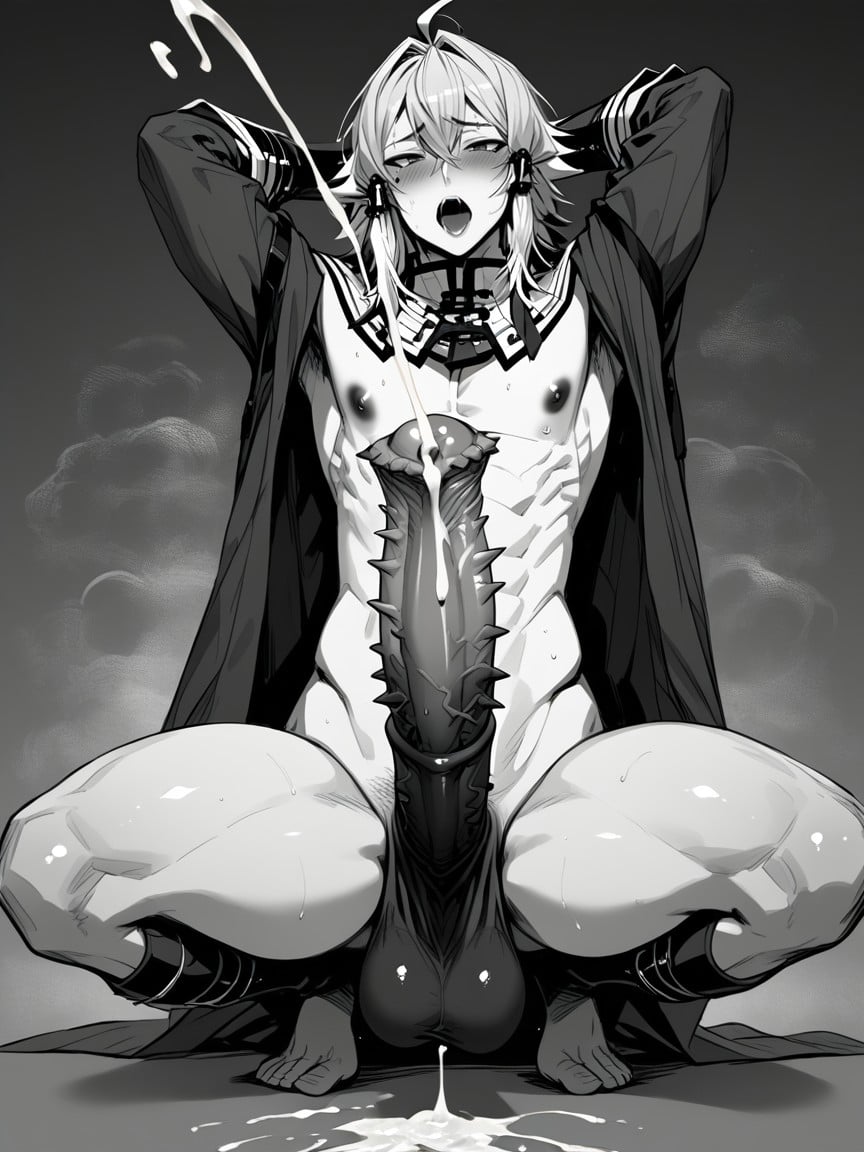 Saggy Testicles, Erection Nipples, Monster Flared Horsepenis AI Gay Porn